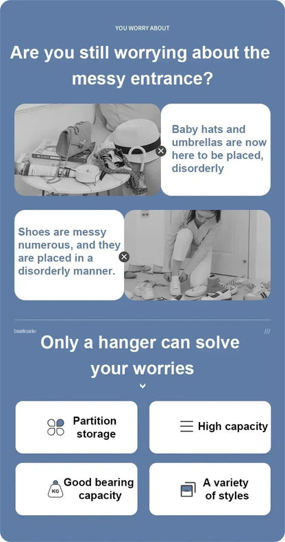 Multi-Layer Shoe and Hat Rack - Multifunctional Floor Standing Storage for Shoes, Sneakers, and Coats, Dormitory Organizer Cabinet