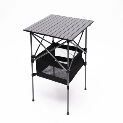 3-Piece Folding Outdoor Table and Chairs Set – Portable for Indoor, Camping, Picnic, Beach, Backyard, BBQ, Party & Patio, Black/Gray