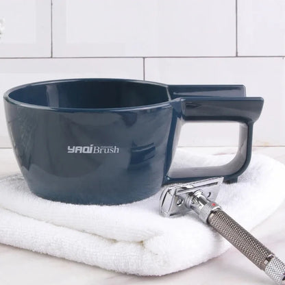 Yaqi High-Quality Dark Blue Plastic Shaving Bowl – For Men’s Shaving Brush
