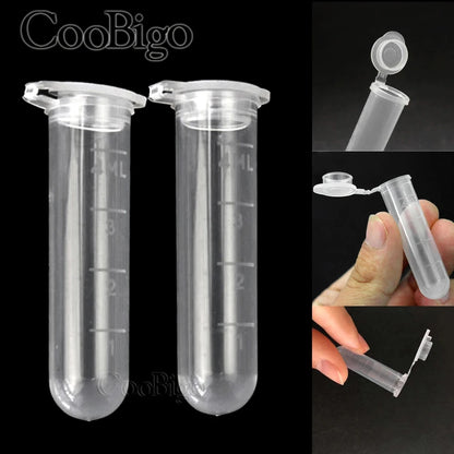 0.2-10ML Plastic Seed Storage Bottles — Transparent Centrifuge Tube Containers with Caps