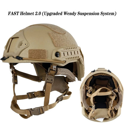 FAST Tactical Kevlar Helmet – High-Quality Suspended Pad Helmet for Outdoor, Hunting & Military Use