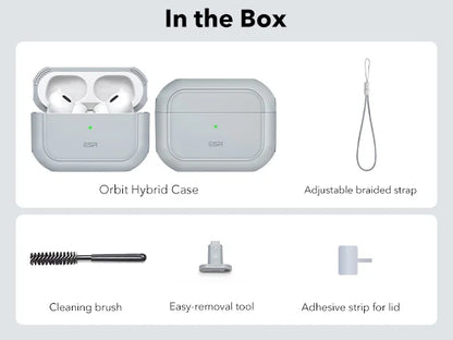 ESR AirPods Pro 2 Case with Lanyard – MagSafe Compatible Cover for AirPods Pro (2023/2022/2019) with USB-C/Lightning Cable