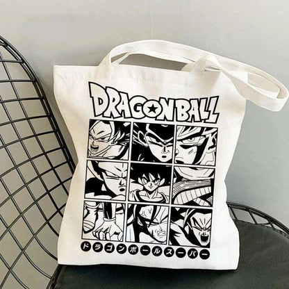 Dragon Ball Anime Canvas Tote Bag – Large-Capacity Eco Shoulder Bag for Women & Students