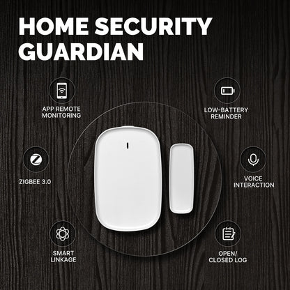 MOES Tuya ZigBee Smart Window & Door Sensor – Home Security Alarm with Remote Control via Smart Life App