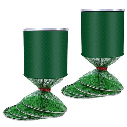 Folding Fishing Net 1.7m-3m – Large Shrimp, Carp & Crab Trap Creel for Surfcasting Accessories