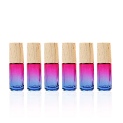 5/10/20/30/50pcs 5ml Glass Roll-On Bottles — Gradient Empty Roller Ball Bottles for Essential Oils & Travel