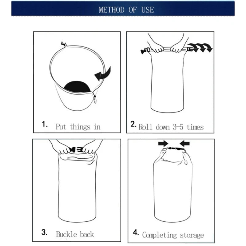 5PCS Waterproof Dry Bag Set – 1.5L to 8L Floating Packs for Swimming, Kayaking, Rafting & Outdoor Boating