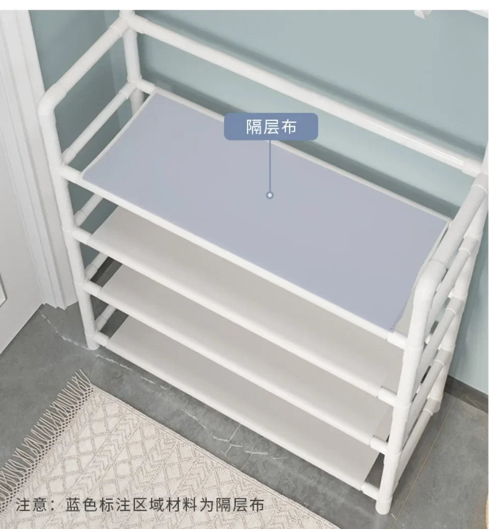 Multi-Layer Shoe and Hat Rack - Multifunctional Floor Standing Storage for Shoes, Sneakers, and Coats, Dormitory Organizer Cabinet