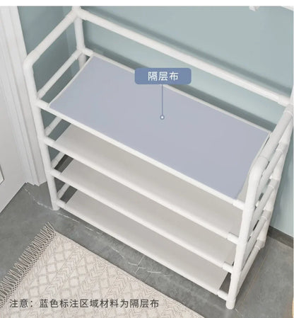 Multi-Layer Shoe and Hat Rack - Multifunctional Floor Standing Storage for Shoes, Sneakers, and Coats, Dormitory Organizer Cabinet