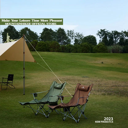MOUNTAINHIKER 4-Speed Adjustable Folding Lounge Chair – Ultra-Light Portable Camping & Fishing Chair