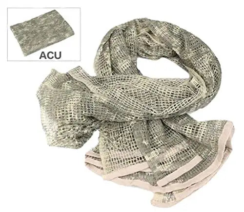 Camouflage Netting Tactical Mesh Scarf - Camo Scarf for Wargames, Hunting, Shooting, and Wild Photography