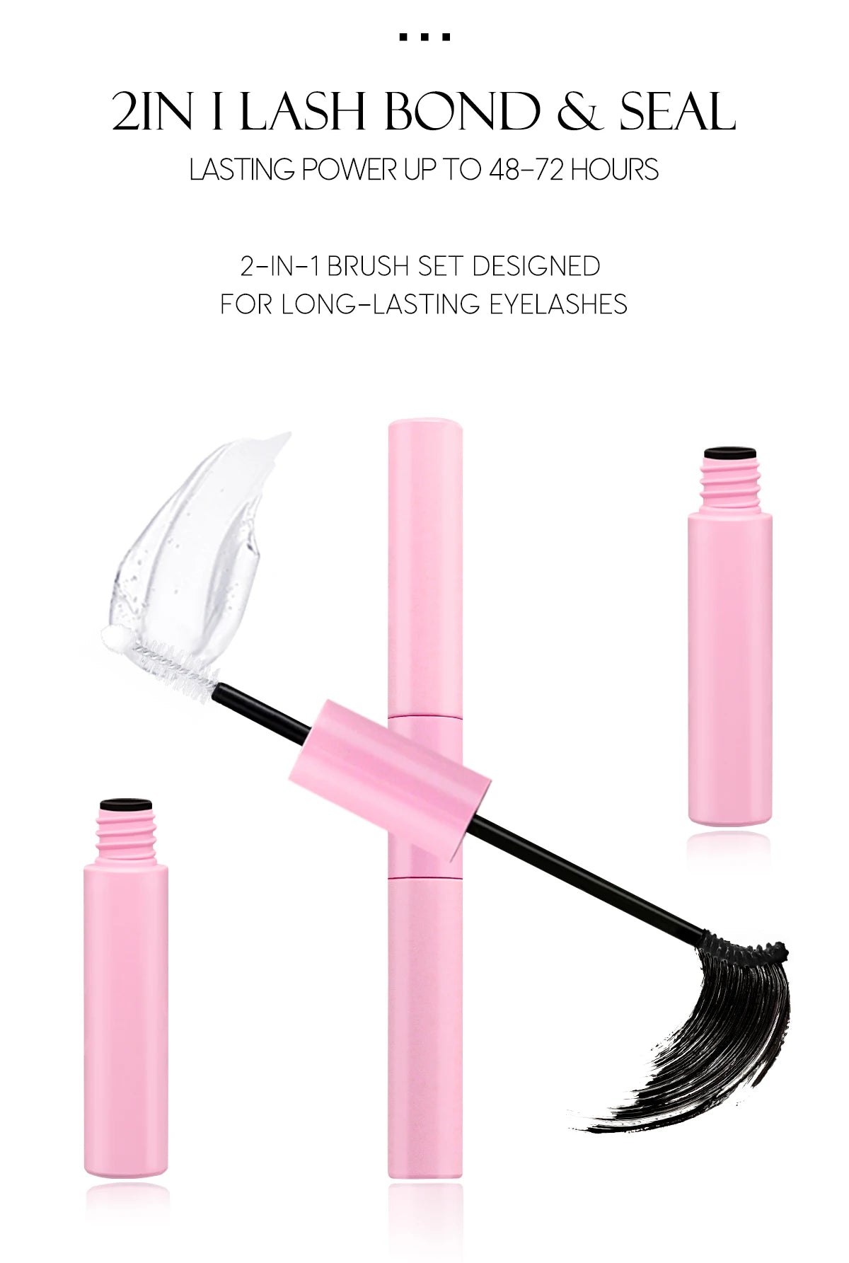 Lash Clusters Extension Kit – Fake Eyelashes Set with Lash Bond, Seal, and Applicator Tool for Makeup