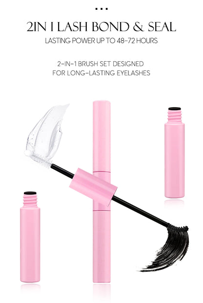 Lash Clusters Extension Kit – Fake Eyelashes Set with Lash Bond, Seal, and Applicator Tool for Makeup