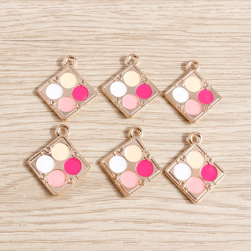 10PCS Cute Enamel Lips & Lipstick Charms – Pendants for Jewelry Making, Earrings, Necklaces & Bracelets DIY Crafts