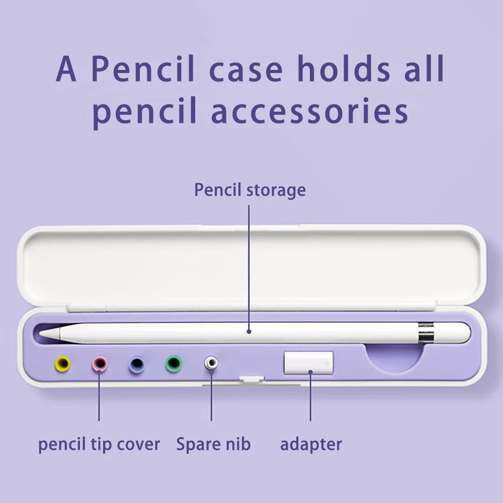 Portable Holder Box for Apple Pencil 1 & 2 | Nib Case iPencil Accessories | Stylus iPad Pencil Protection Case