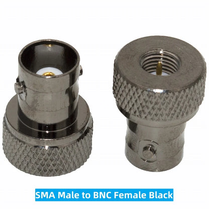 Black BNC Female to SMA Female Adapter – Antenna Connector for Baofeng UV-5R Series Radios (UV-5RA/5RB/5RC/5RD)