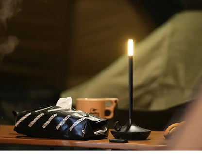 Rechargeable LED Candlelight Table Lamp - Touch Control Night Light for Restaurant, Bar & Desktop Decor