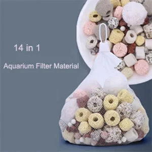 10Pcs Mesh Filter Net Bags – Aquarium Pond Bio Ball, Carbon Media & Ammonia Isolation Bags, White & Black