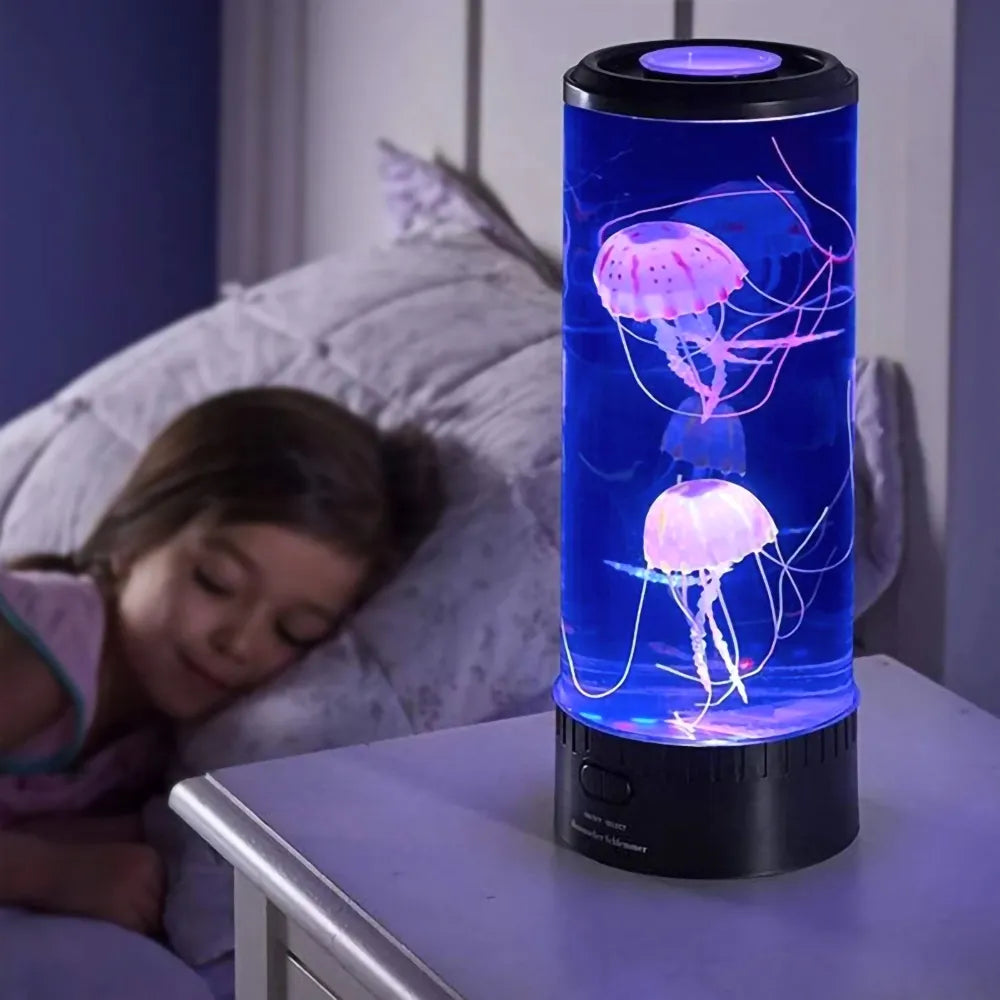 USB/Battery-Powered Color-Changing Jellyfish Lamp - Table Night Light for Children's Bedroom Decor & Birthday Gifts