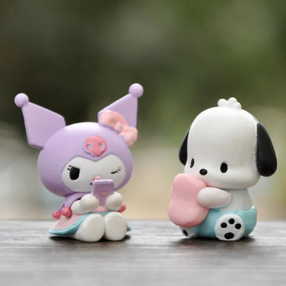 New 5pcs Sanrio Cinnamoroll Action Figures – Kawaii Anime Toy Set for Tabletop Decoration & Kids Gifts