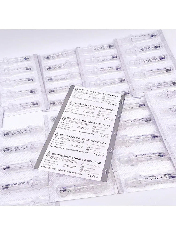 0.3ml/0.5ml Ampoule Head Cartridge for Hyaluron Pen - Mesotherapy Hyaluronic Acid Pen for Anti-Wrinkle and Lip Injection - Mesosun