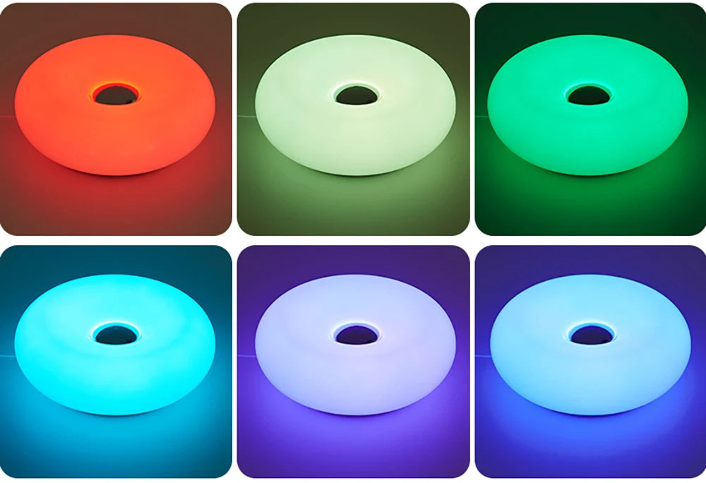 Bauhaus USB Table Lamp - Donut-Shaped Ambient Light for Bedroom, Living Room, & Dining Room Decoration