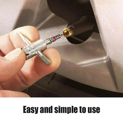 4-in-1 Tire Valve Core Wrench Set – Automotive Valve Stem Repair, Installation & Cleaning Tool