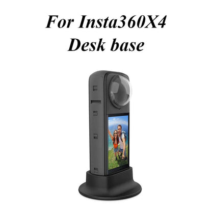 Silicone Base Stand for Insta360 X4 – Desktop Lens Cover & Protective Camera Lens Cap for Sports Camera Accessories