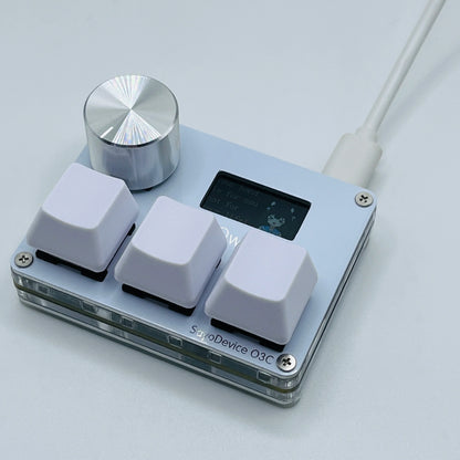 O3C SayoDevice OSU O3C Rapid Trigger Hall Switches – Magnetic Pink Keyboard Switches with Knob, Screen Copy & Paste Shortcut