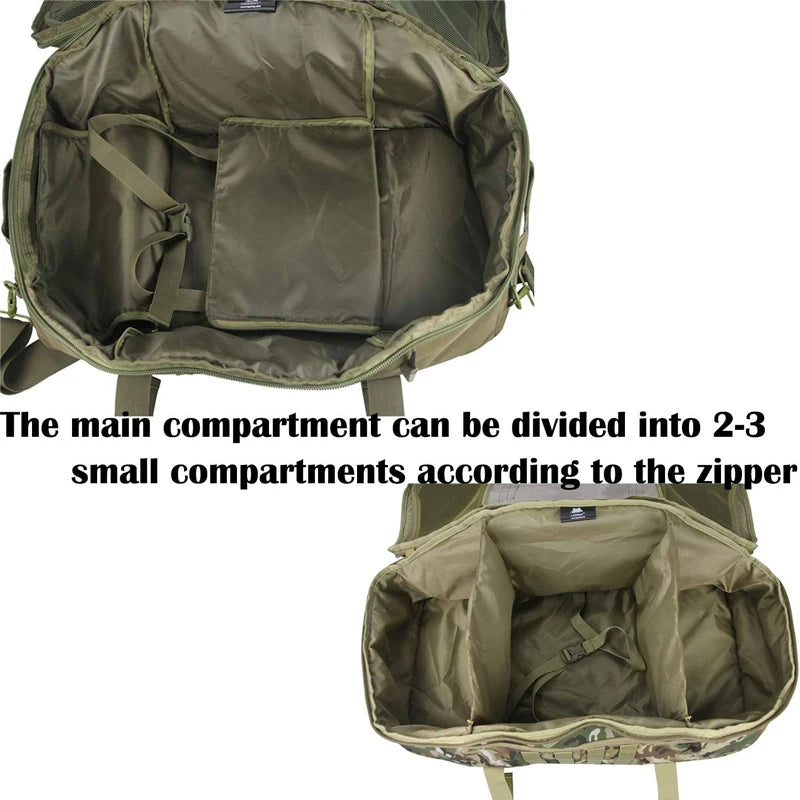 LQARMY Tactical Military Backpack – 30L/45L/80L 3-in-1 Gym, Camping, Travel Bag