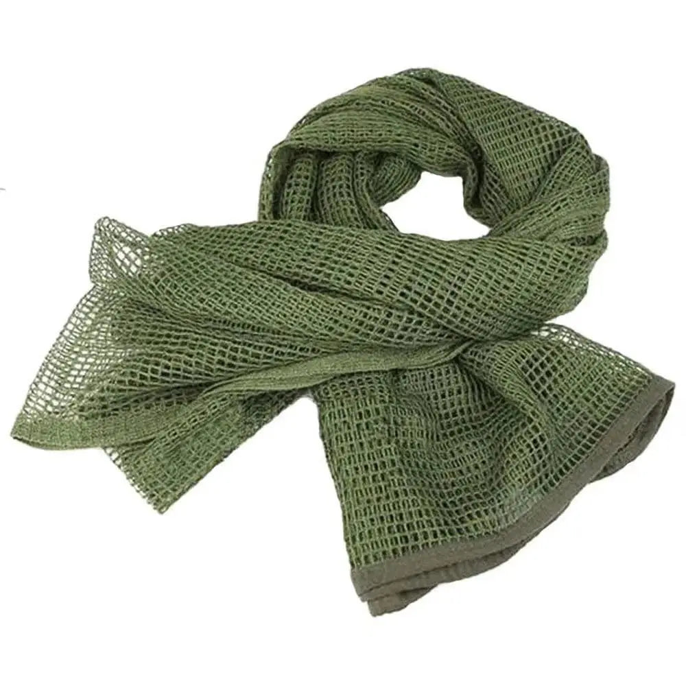 Camouflage Netting Tactical Mesh Scarf - Camo Scarf for Wargames, Hunting, Shooting, and Wild Photography
