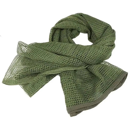 Camouflage Netting Tactical Mesh Scarf - Camo Scarf for Wargames, Hunting, Shooting, and Wild Photography