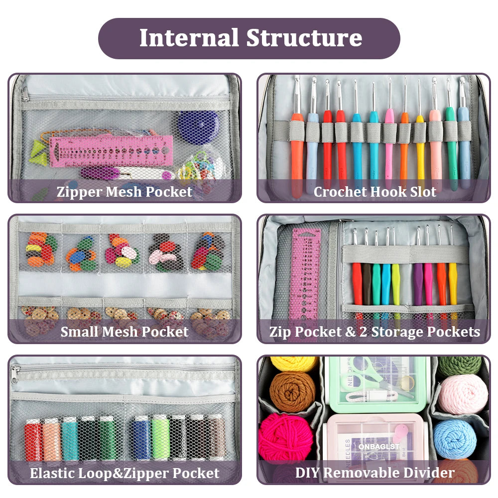 Double-Layer Sewing Supplies Storage Bag – Large Needlework & Craft Tools Organizer