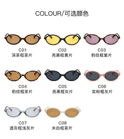 Fashion Oval Retro Sunglasses for Women – Simple Literary Design, Small Frame UV400 Luxury Travel Eyewear