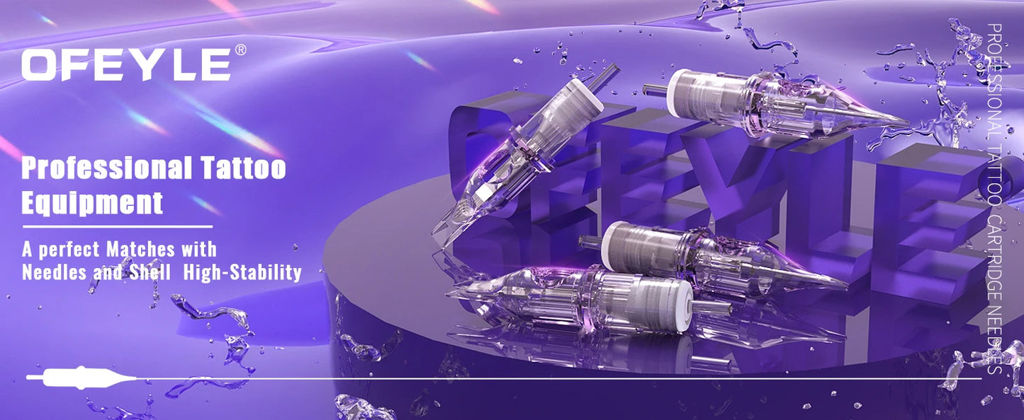 10pcs Disposable Tattoo Cartridge Needles – RL, RS, RM, M1 Series for Eyebrow, Eyeliner & Permanent Makeup