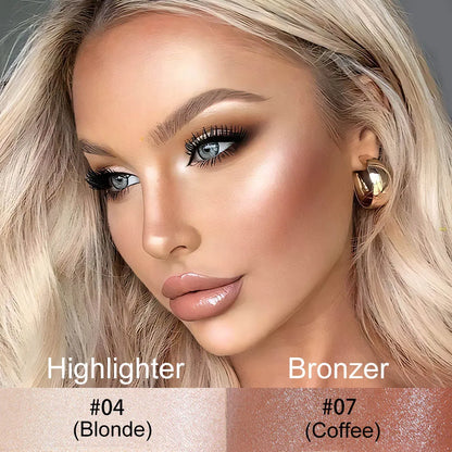 Highlighting & Bronzer Stick - Face Brightening Blusher, Rouge Concealer Pen, Long-Lasting Corrector & Nose Contouring Cosmetics