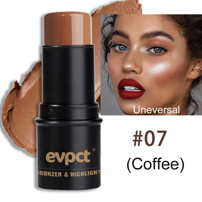 Highlighting & Bronzer Stick - Face Brightening Blusher, Rouge Concealer Pen, Long-Lasting Corrector & Nose Contouring Cosmetics