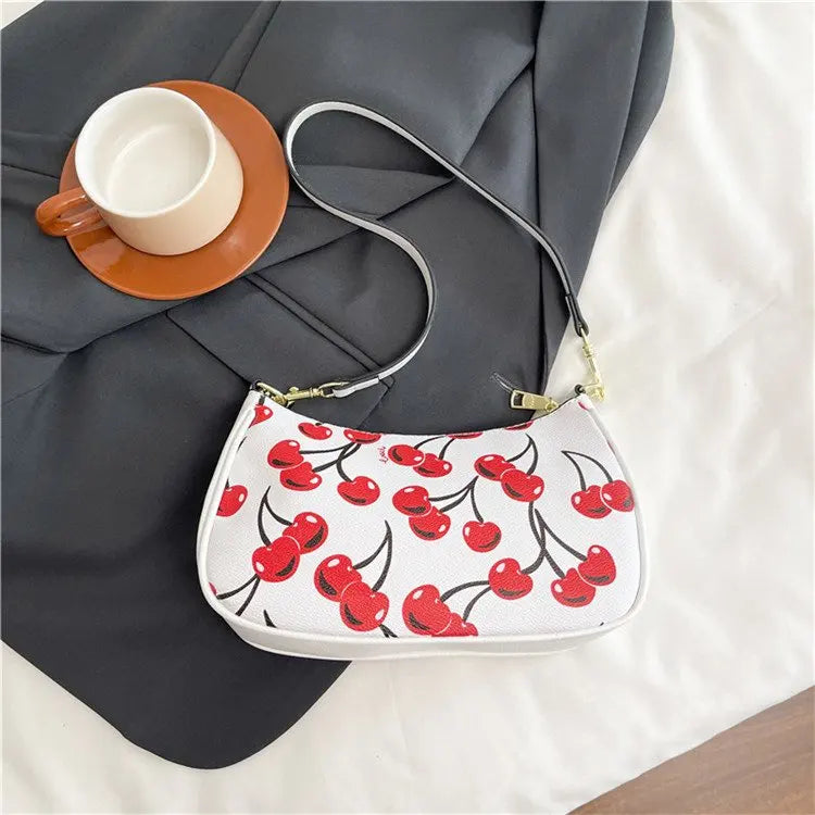 2025 Modern Vintage Cherry Crossbody Bag – Mahjong-Style Chain Shoulder & Underarm Bag, Women’s Light Luxury