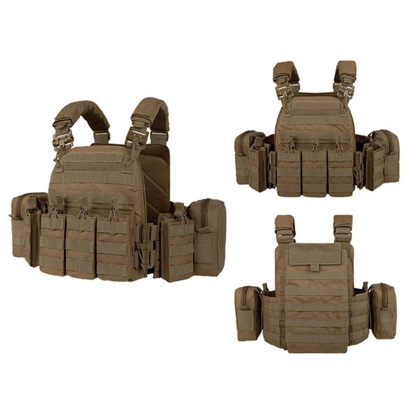 YAKEDA Quick Disassembly 6094 Training Vest – Adjustable Protective Airsoft Plate Carrier Chest Rig