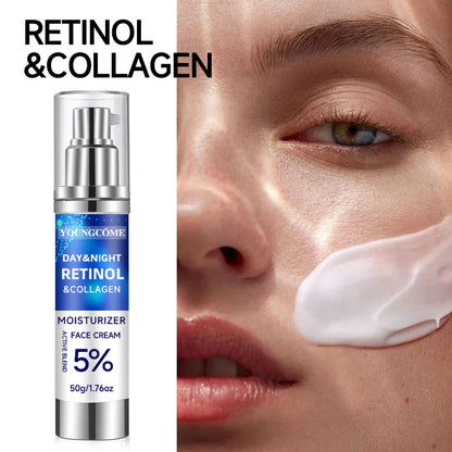 Retinol Anti-Aging Moisturizer – Collagen, Hyaluronic Acid, Vitamin C & E, Hypoallergenic Youthful Face Cream