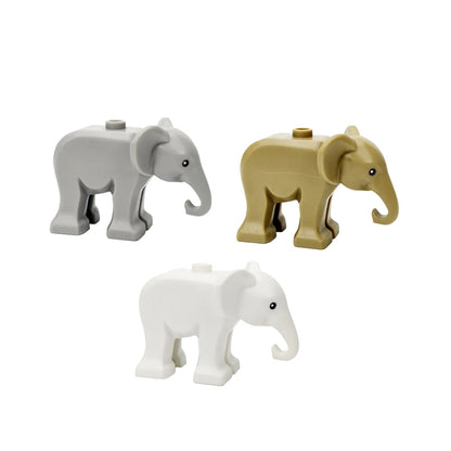 MOC Animal Scene Building Blocks – Zoo & Wildlife DIY Toy Bricks with Ducks, Cats, Dogs, Penguins, Eagles, Wolves, Bears, Deer, Sharks, Snakes, Mice, Sheep (K055)