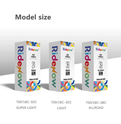 Ridenow Upgraded Metal Nozzle 700c TPU Inner Tube – 700x18-32c Road Bike Tube with Removable Valve Cores