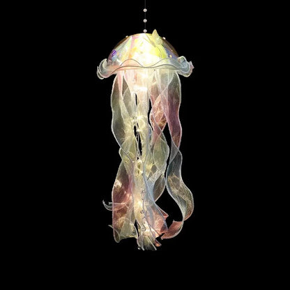 Gradient Jellyfish LED Light – Handmade Festival Pendant & Night Decoration for Courtyard Lighting