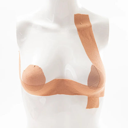 Women’s Adhesive Boob Tape – Invisible Strapless Bra with Nipple Pasties, Breast Lift Push-Up Pads & Bra Stickers