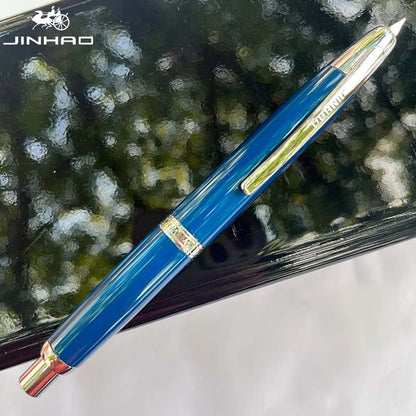 JINHAO Metal Fountain Pen – 10 Brand New Retractable Fine Nibs with Ink Converter