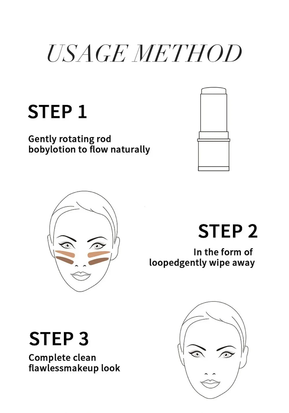 Highlighter Stick – Brightening Skin Tone, Contouring, Natural Stereo Concealer & Multi-Purpose Blush Stick