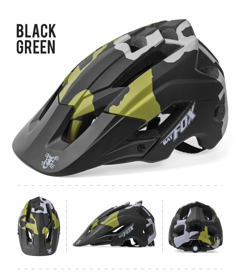 BATFOX Ultralight Bike Helmet – Molded Mountain & Road Helmet for Men, DH AM Cycling Equipment, Casco Ciclismo Bicicleta
