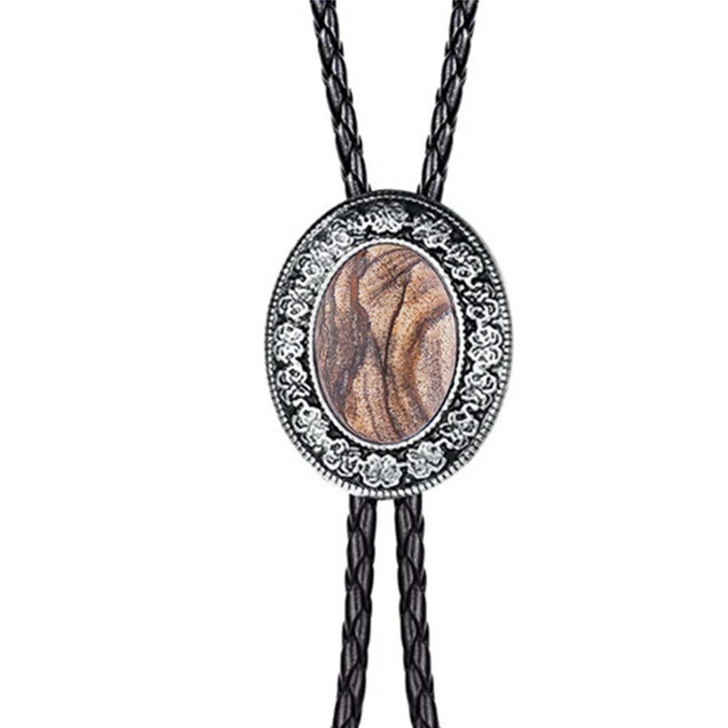 Golden Bolo Tie for Men – Adjustable Cowboy Garment Accessory with Bull Head Pendant, Western Style Necklace