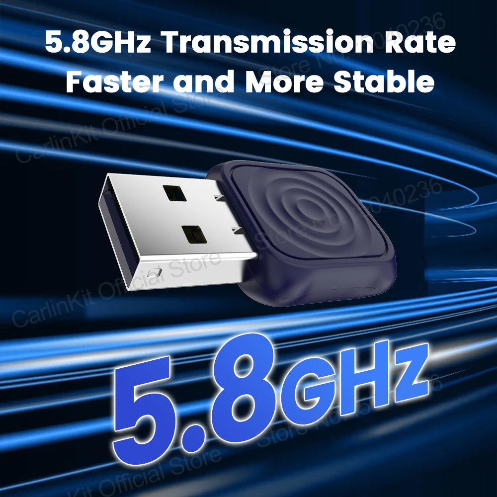Congo Plug CarlinKit 5.0 Mini Wireless CarPlay & Android Auto Adapter – Plug & Pl ...