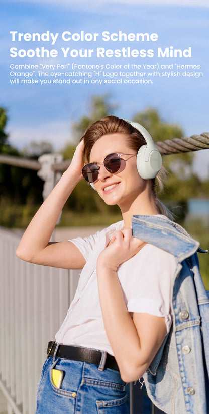 HAYLOU S35 ANC Wireless Headphones - Over-Ear Bluetooth 5.2, 42dB Active Noise Cancelling, 60-Hour Battery, 40mm Dynamic Driver